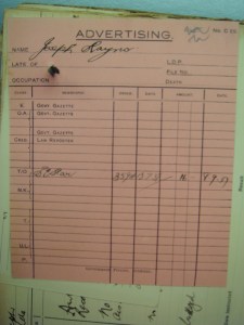 Estate docs - advertising costs