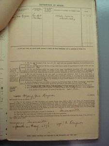 Estate docs - distribution statement