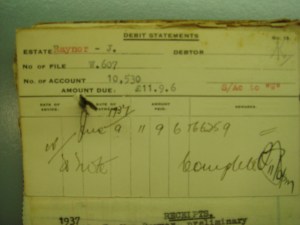 Estate docs - mortgage payment