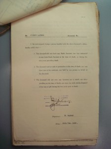 Estate docs - Mrs Raynor declaration