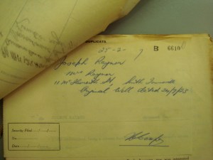 Estate docs - receipt of will