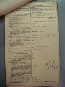 Estate docs - report of death