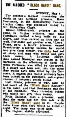 Brisbane Courier 5 May 1916 Page 7 - The Alleged Black Hand Gang